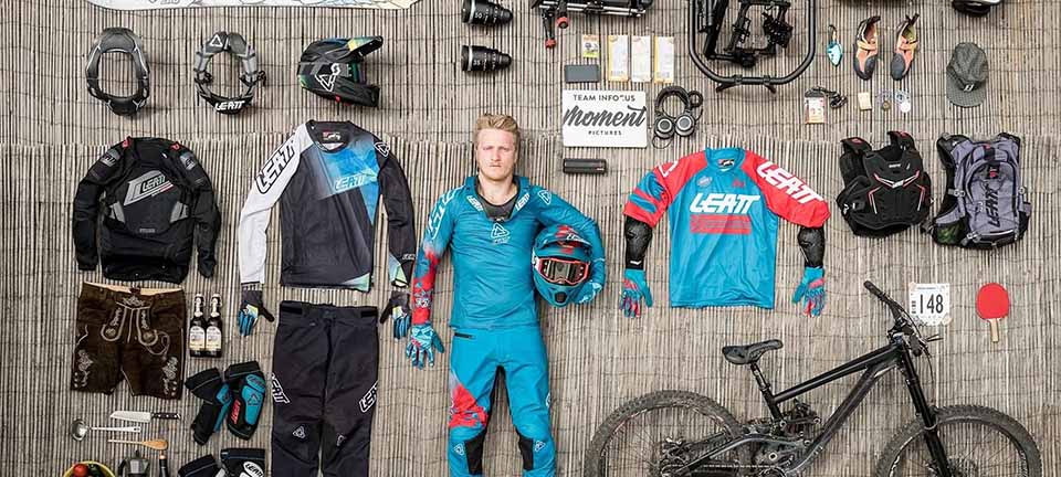 An Image including several items found within a Mountain Biking Kit.